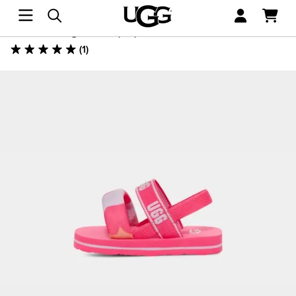 Brand New UGG pink “Zuma Sling Camopop” toddler sandals - Picture 3 of 5